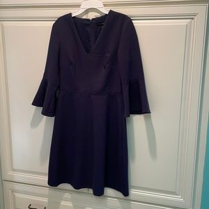 Banana Republic navy a line 3/4 sleeve dress